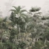 Vild buske illustration väggmålning Tät tropisk vegetation - bild nummer 2