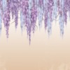 Fototapet med ett tydligt blommotiv mot en beige bakgrund Blomstervioler Girland - bild nummer 2