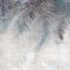 Grå tonal blommigt motiv väggmålning Hängande Fern Leaves för badrum - bild nummer 2