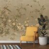 Fototapet med elegant asiatiskt blommotiv World of Japanese Birds - huvudproduktbild