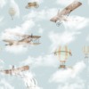 Fototapet med flygplan och ballonger på en blå himmel Flygande i molnen - bild nummer 2
