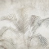Fototapet av en plym av en exotisk palm i dimman - bild nummer 2