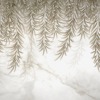 Fototapet med blommotiv i dämpade färger Brown Leaves On Marble - bild nummer 2