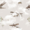 Fotomontage av gamla flygplan mot en molnig himmel Flygning bakom molnen - bild nummer 2