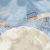 Fototapet av ett gammalt flygplan i dova färger Plane on the Moon - bild nummer 2