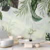 Green Frame tropisk blommig motiv väggmålning - huvudproduktbild