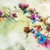 Fototapet med motiv av färgglada vilda blommor i olika färger Flowered Meadow - bild nummer 2