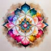 Väggmålning Rainbow Mandala - Bild 2