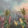 Tropisk rosa tapet - Bild 2