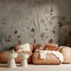 Fototapet Flower Meadow i Beige