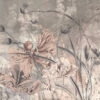 Väggmålning av borstade blommor i nyanser av beige - Bild 2