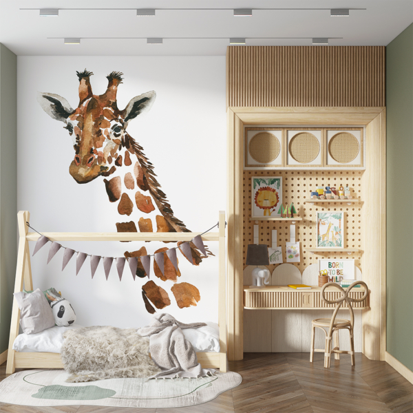 Giraff väggmålning