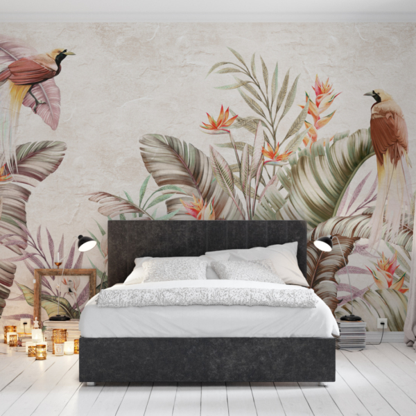 Fåglarnas skönhet väggmålning