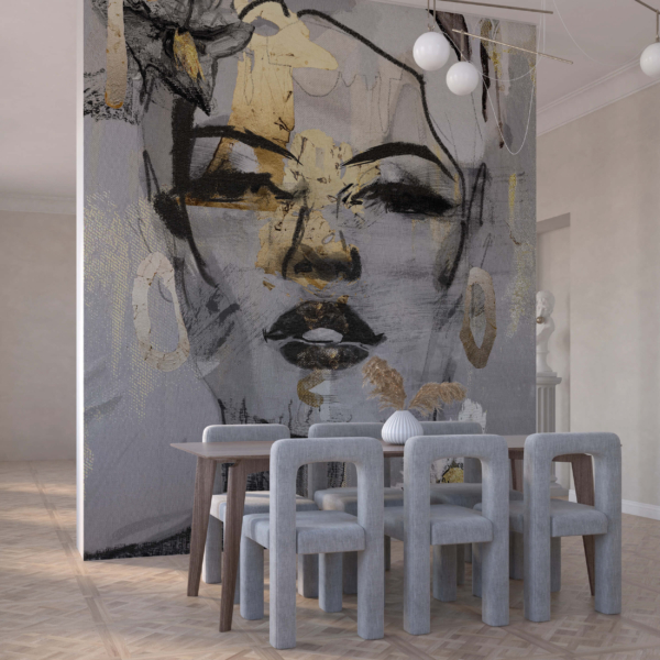 Fototapet av en Golden Girl på canvas