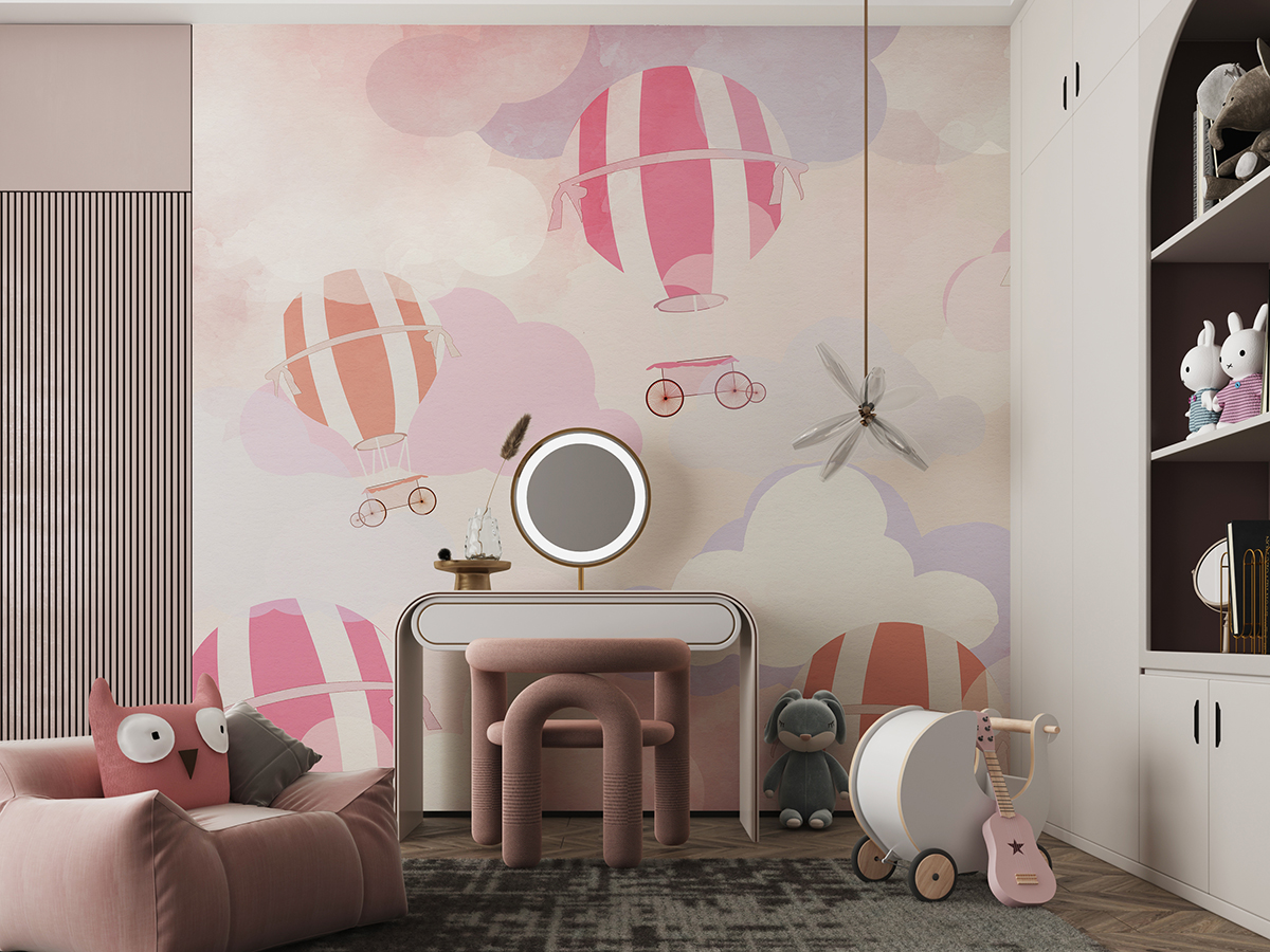 Bakgrund Ballonger i molnen