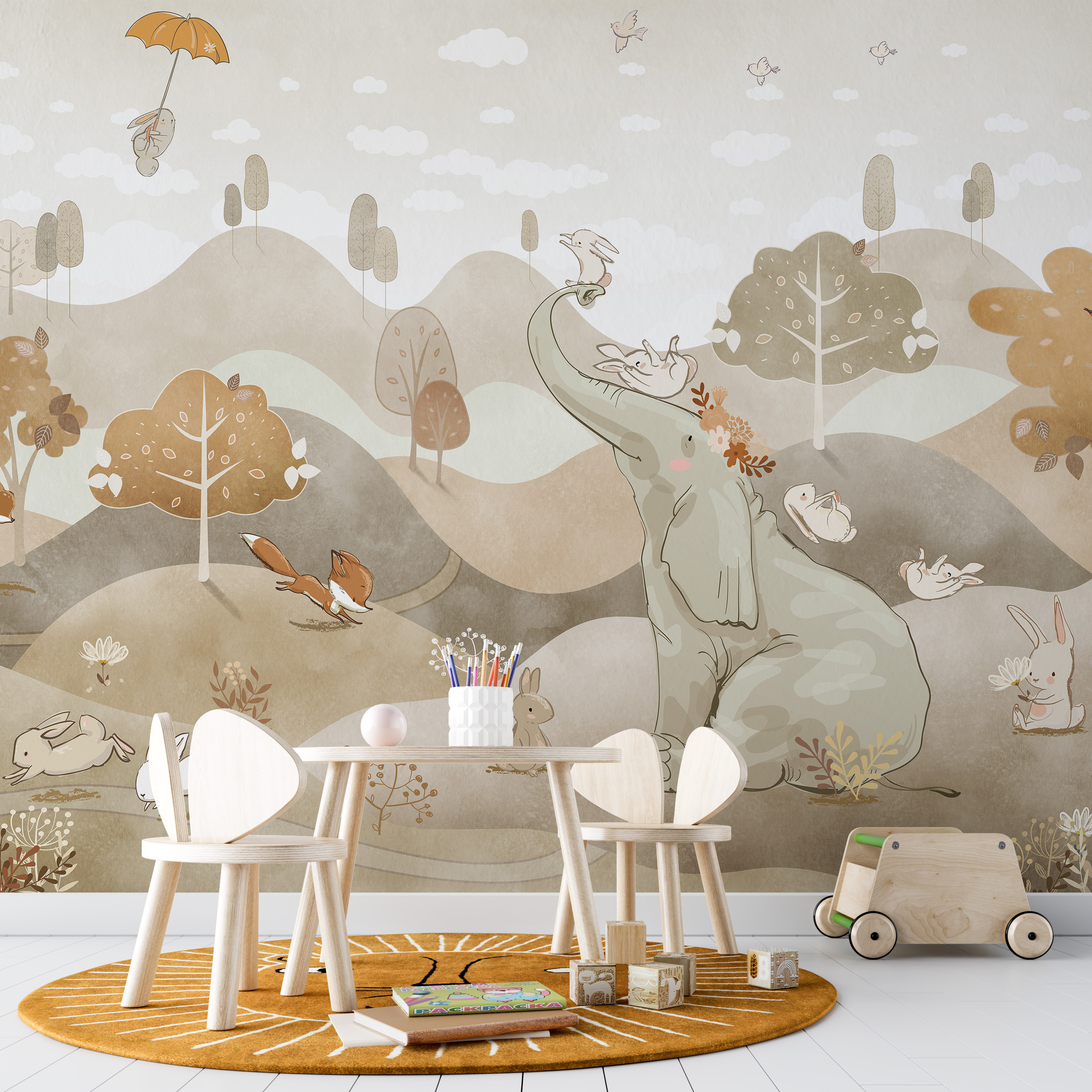 Ovanlig tapet för äng