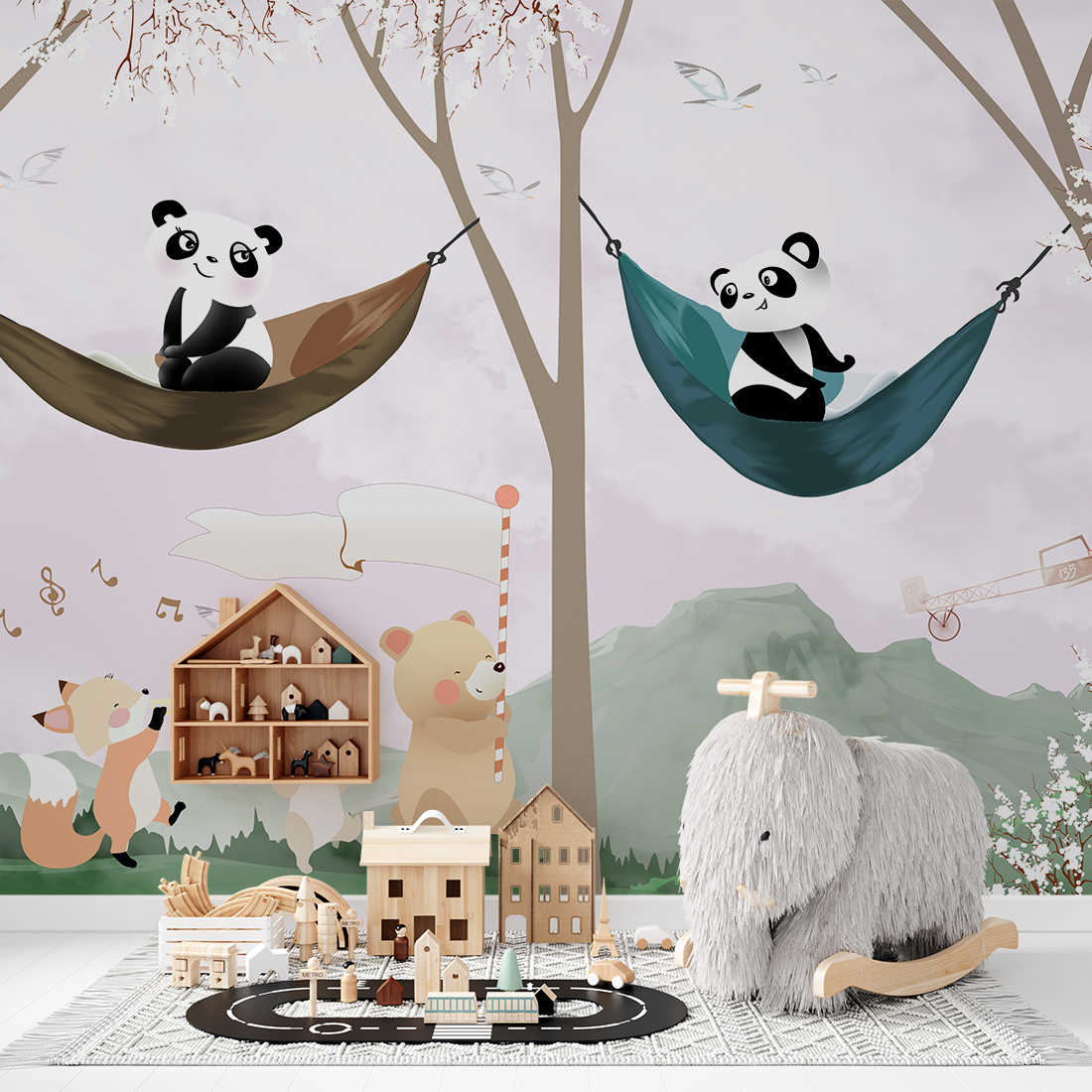 Dinosaurier väggmålning - Bild 4