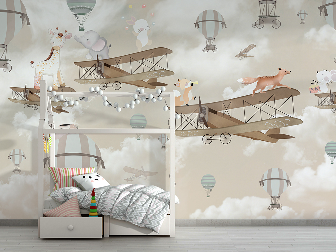 Fototapet Fun in the Clouds (kul i molnen)