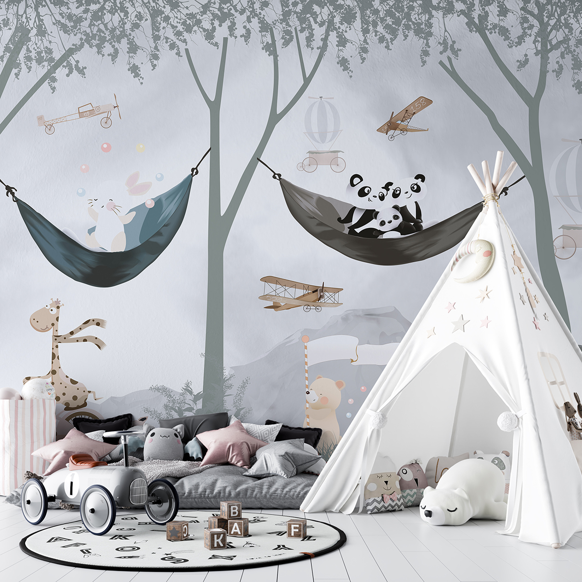 Väggmålning Mountain Bivouac