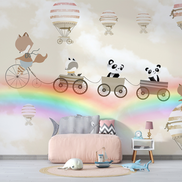 Väggmålning Walking on a Rainbow