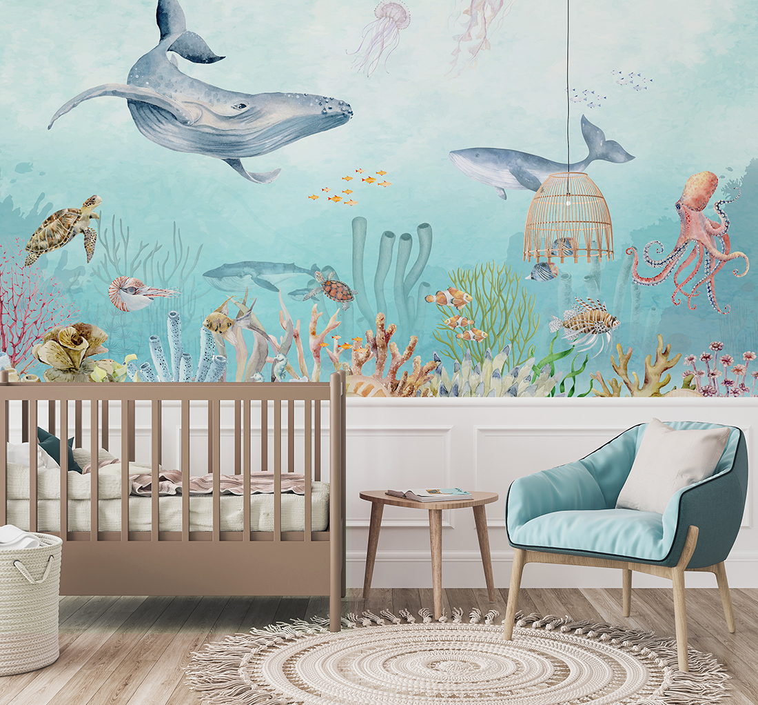 Väggmålning Undervattensvärlden