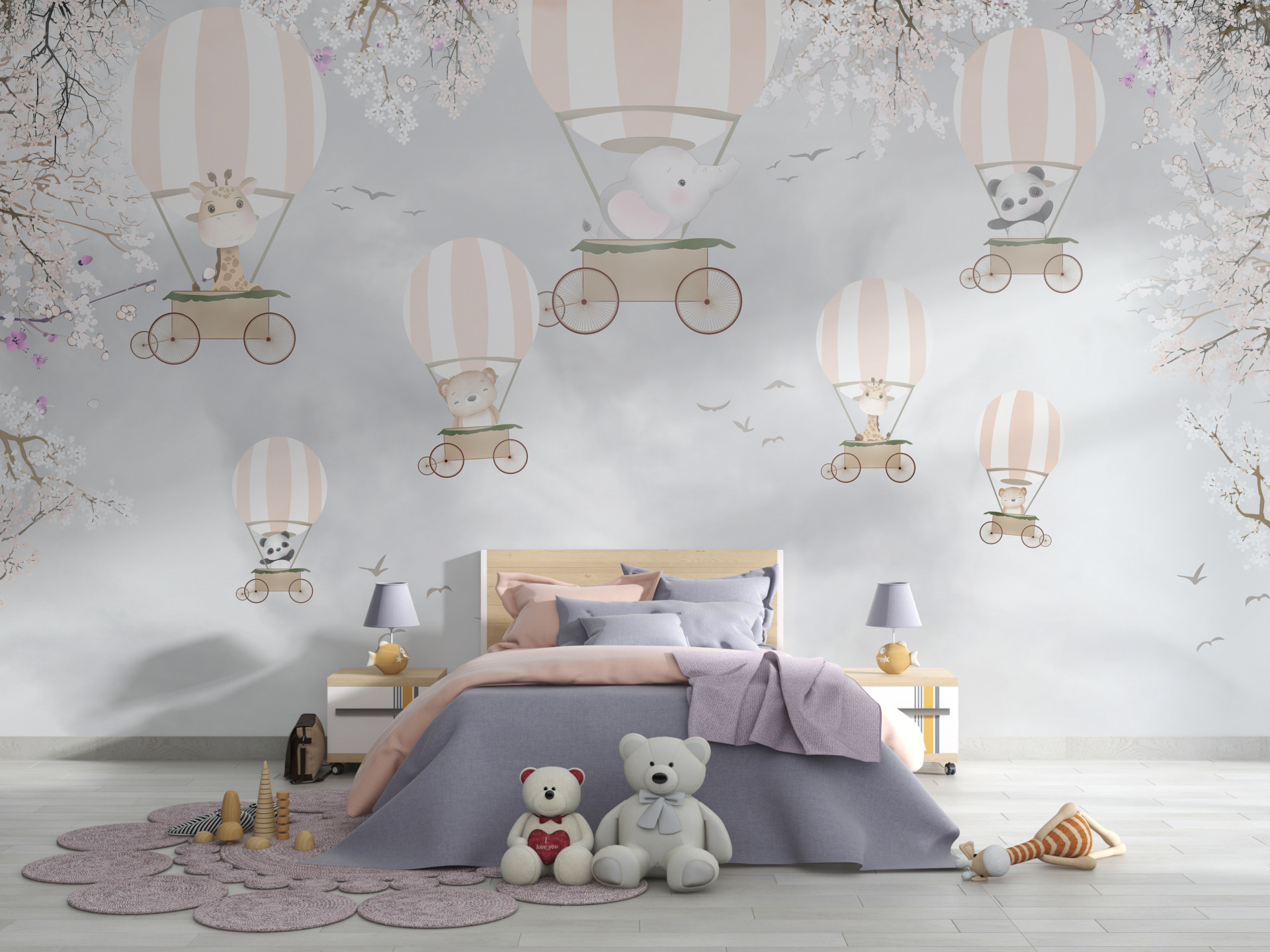 Bakgrund Ballonger på hjul