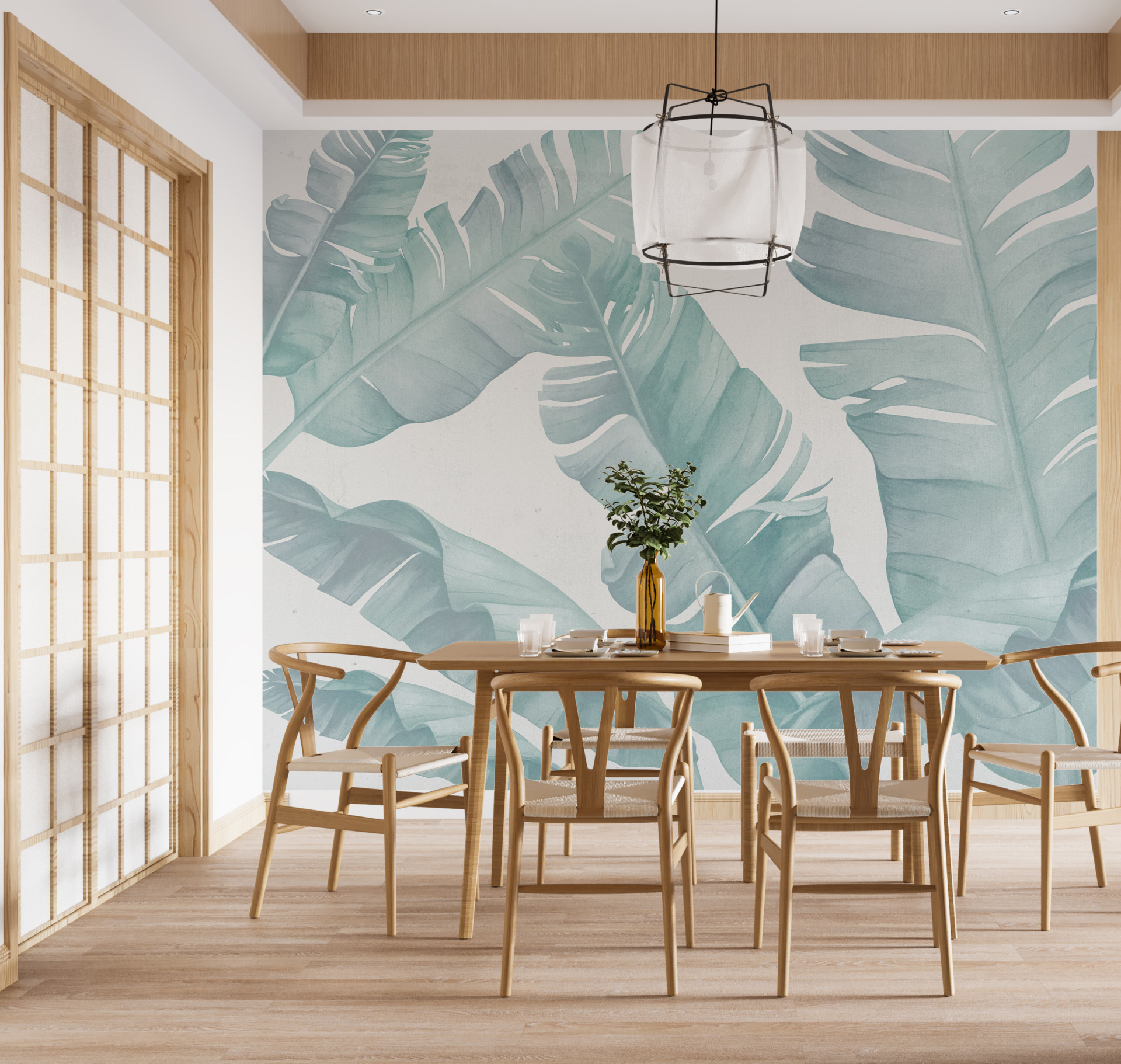 Fototapet Blå fjädrar