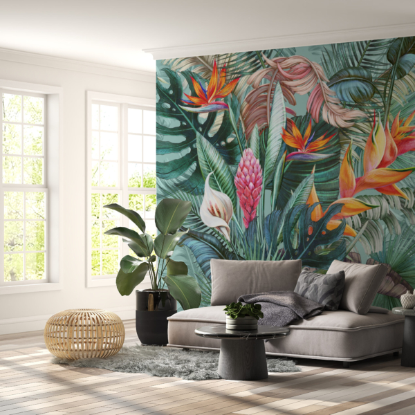 Fotomural bukett av tropiska blommor