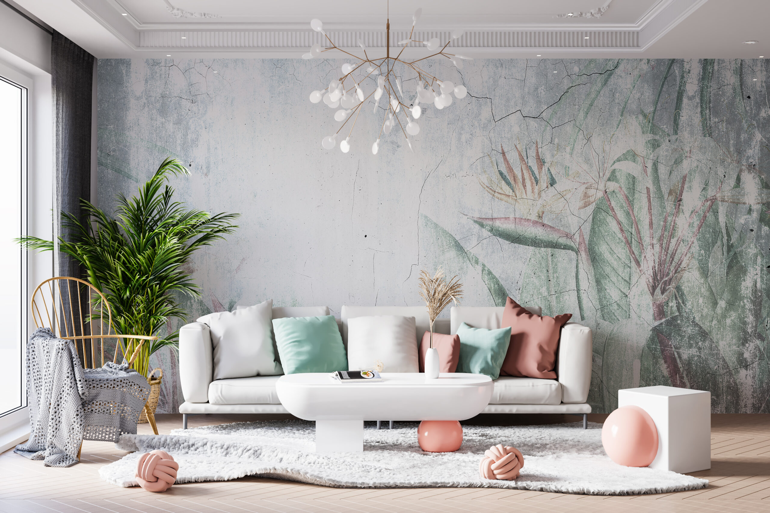 Väggmålning Den gamla glamouren i Strelitzia