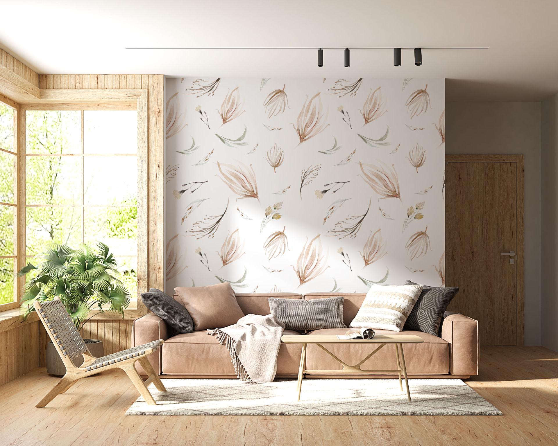 Fototapet Delikat växtmotiv