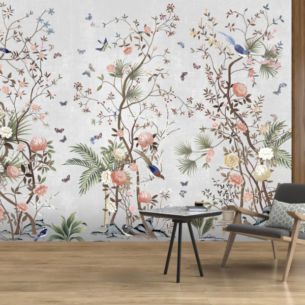 Exotisk trädgård tapet