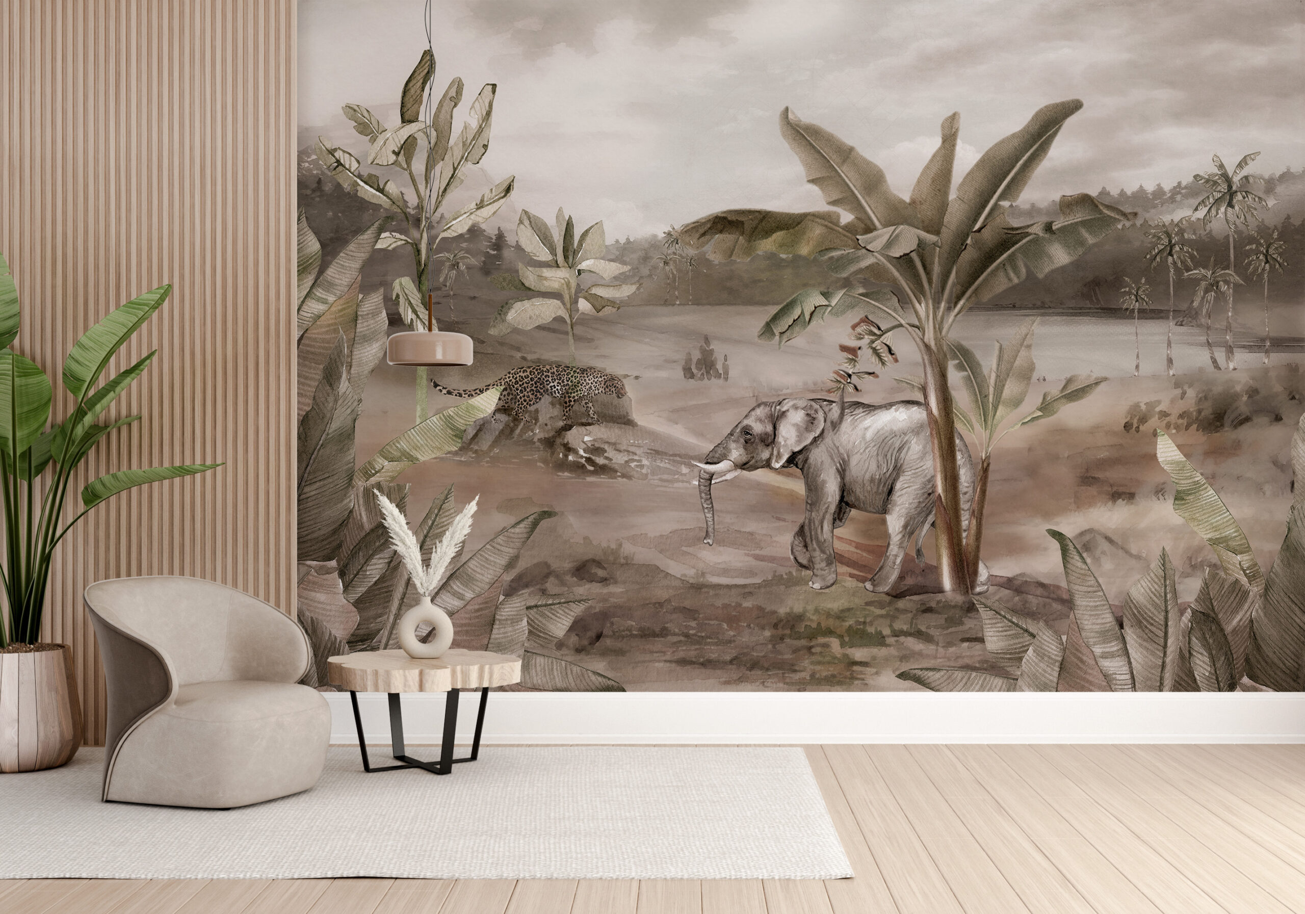 Väggmålning Vilda Afrika