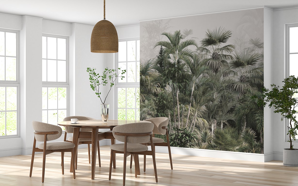 Fotomurala täta tropiska växter