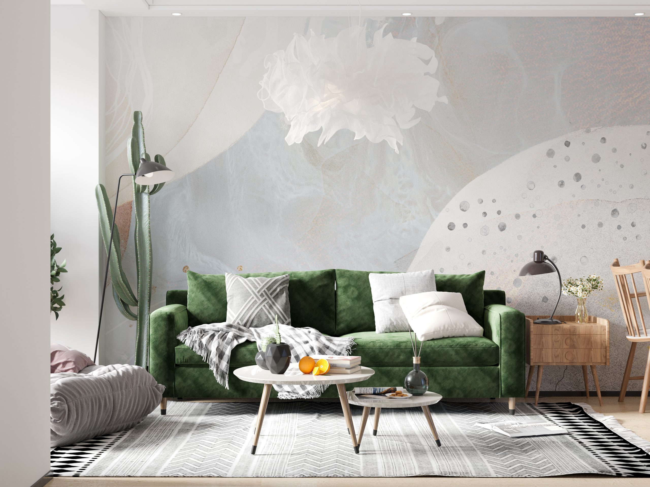 Väggmålning i klara färger