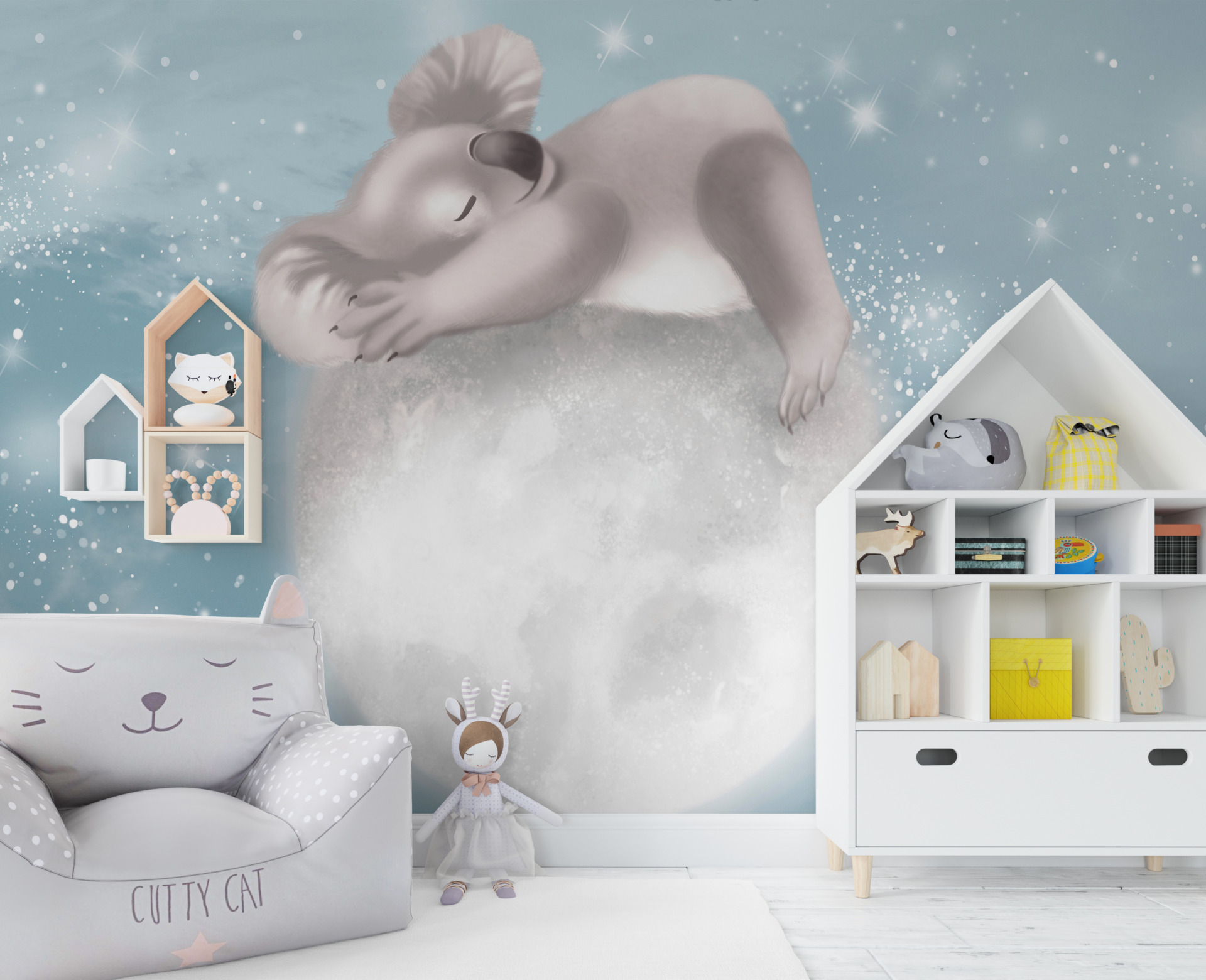 Fototapet Koala på månen