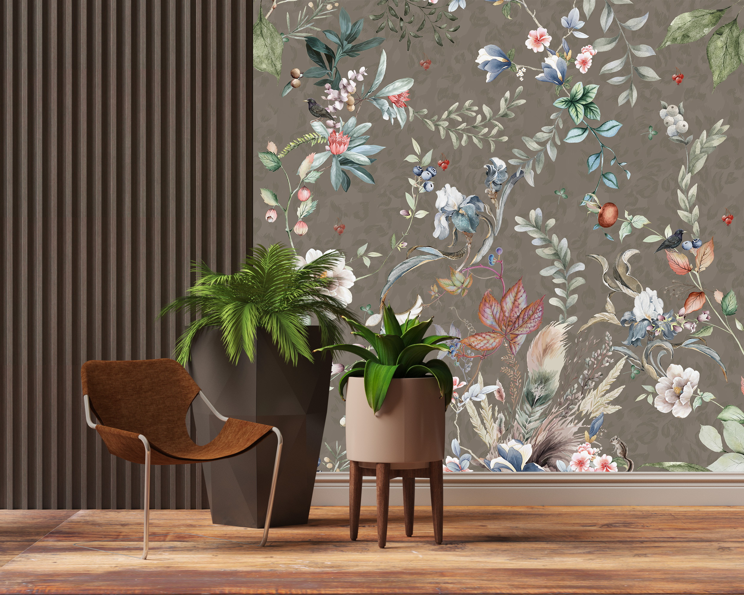 Fototapet Blommor och bär