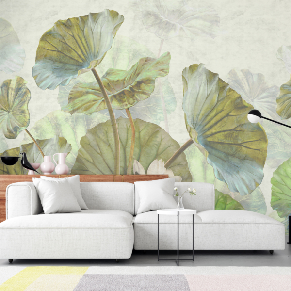 Fototapet av en skog av vattenblad