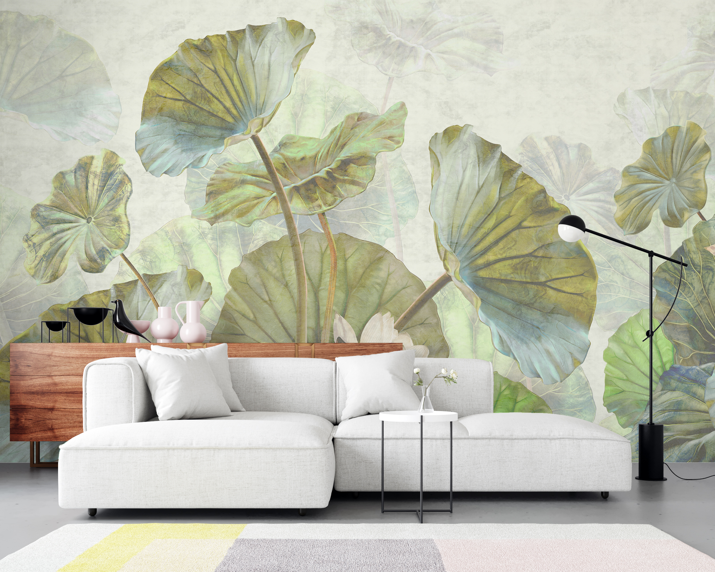 Fototapet av en skog av vattenblad