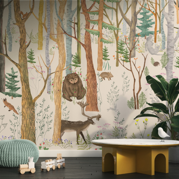 Bakgrund Skog Flora och Fauna