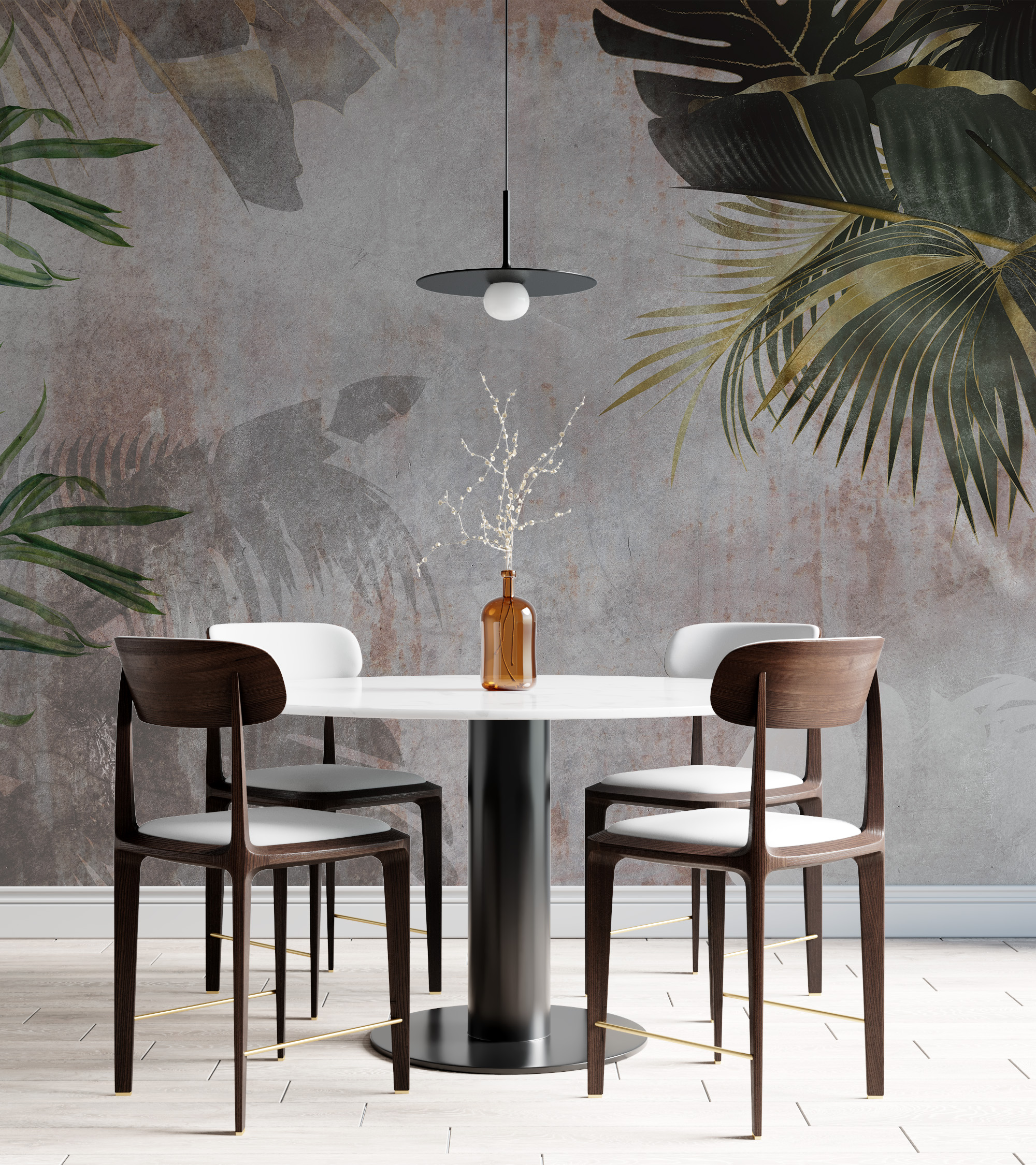 Fototapet Gröna blad