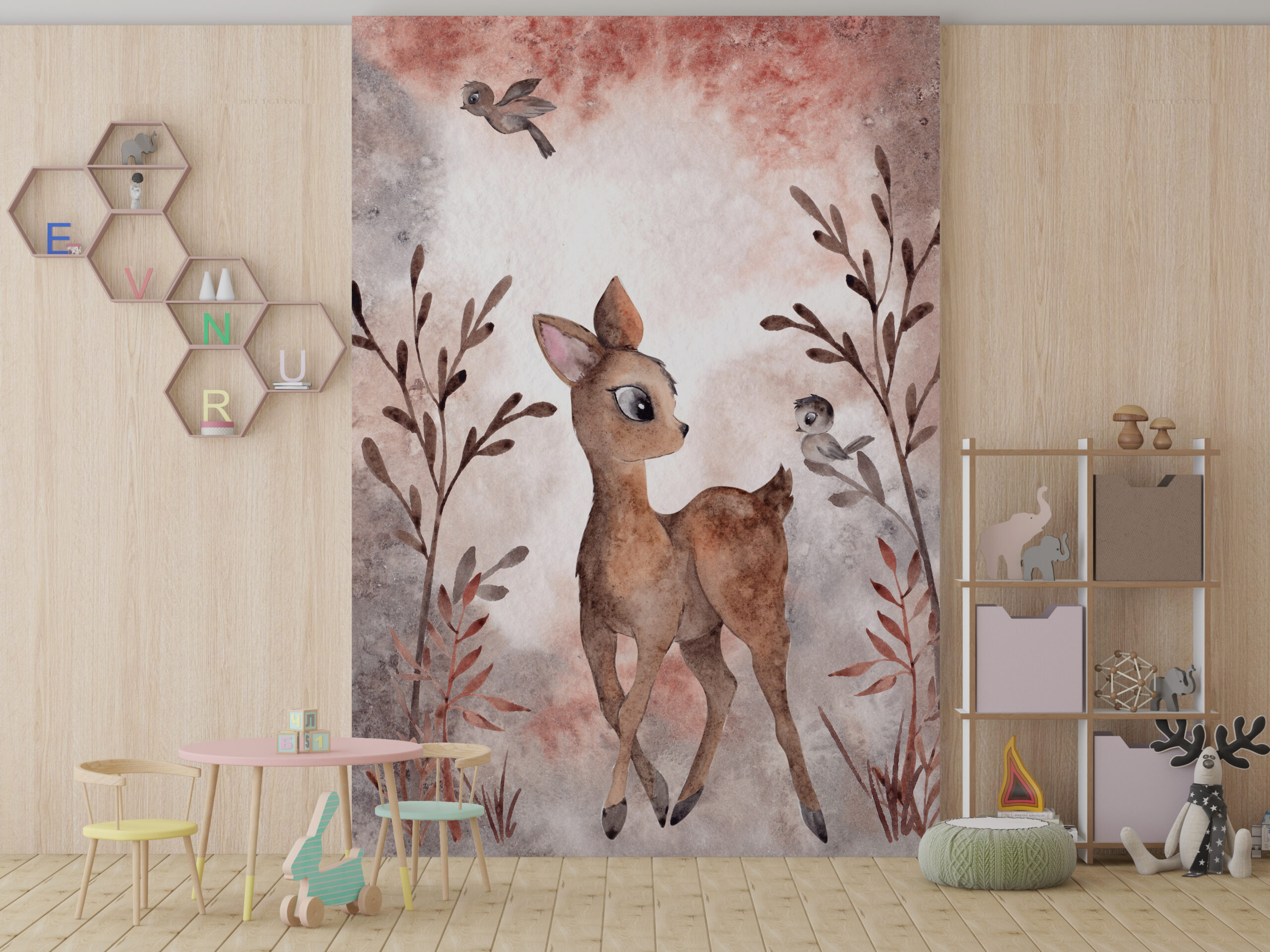 Fototapet Liten hjort