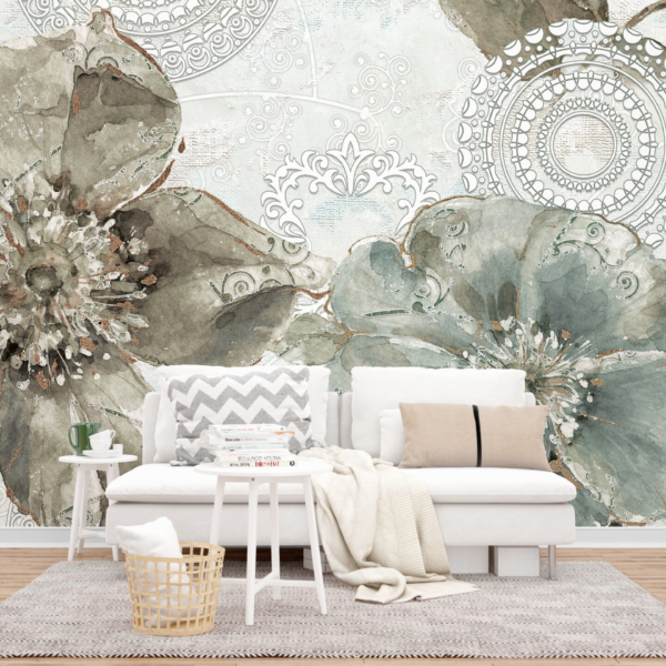 Fototapet Blomma Mosaik