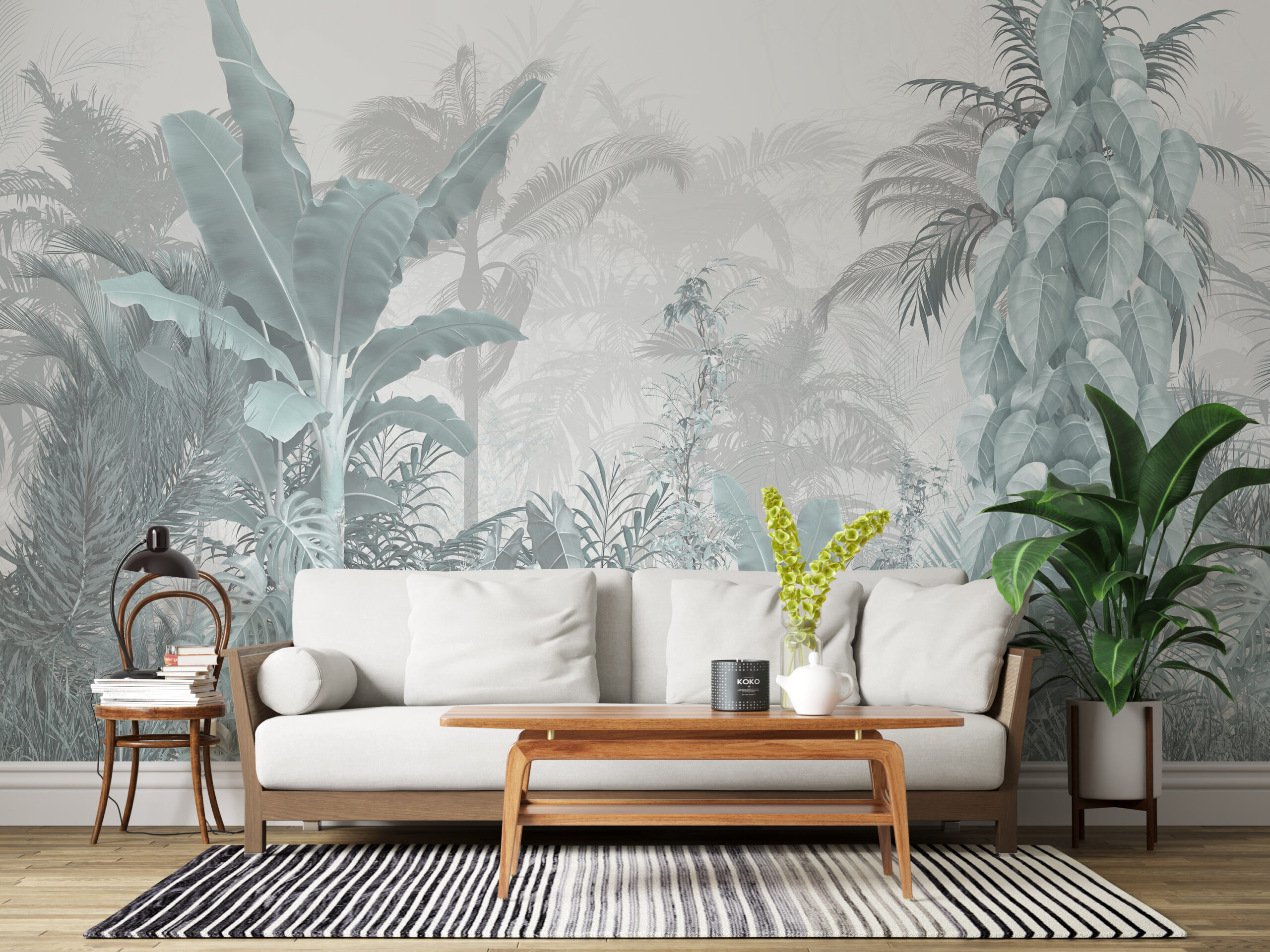 Fototapet Blå Djungel