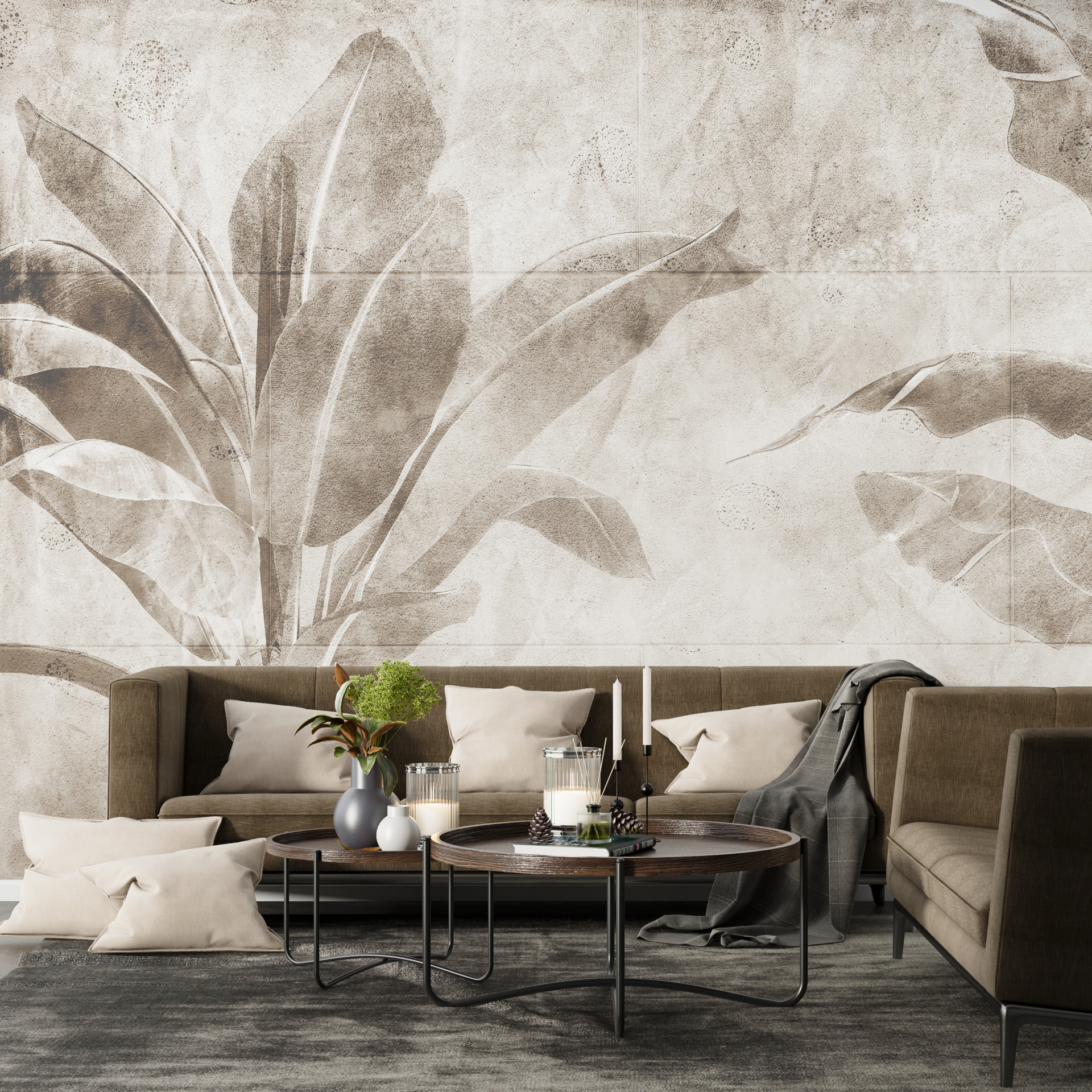 Fototapet Oskärpa Palmer