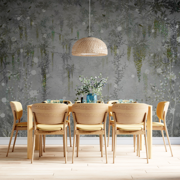 Väggmålning Natt Trädgård