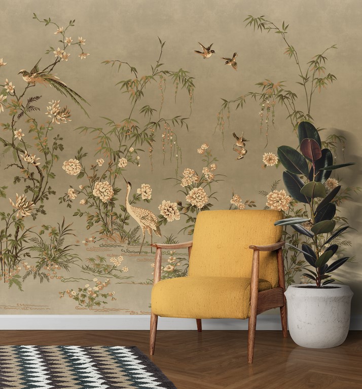 Fototapet Världen av japanska fåglar