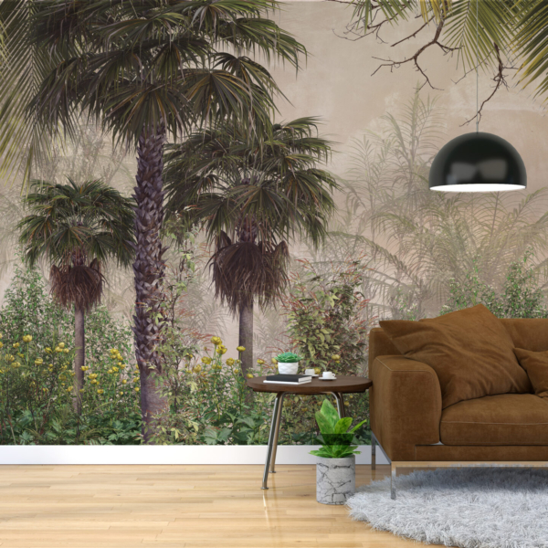 Väggmålning Tropisk Gul Äng