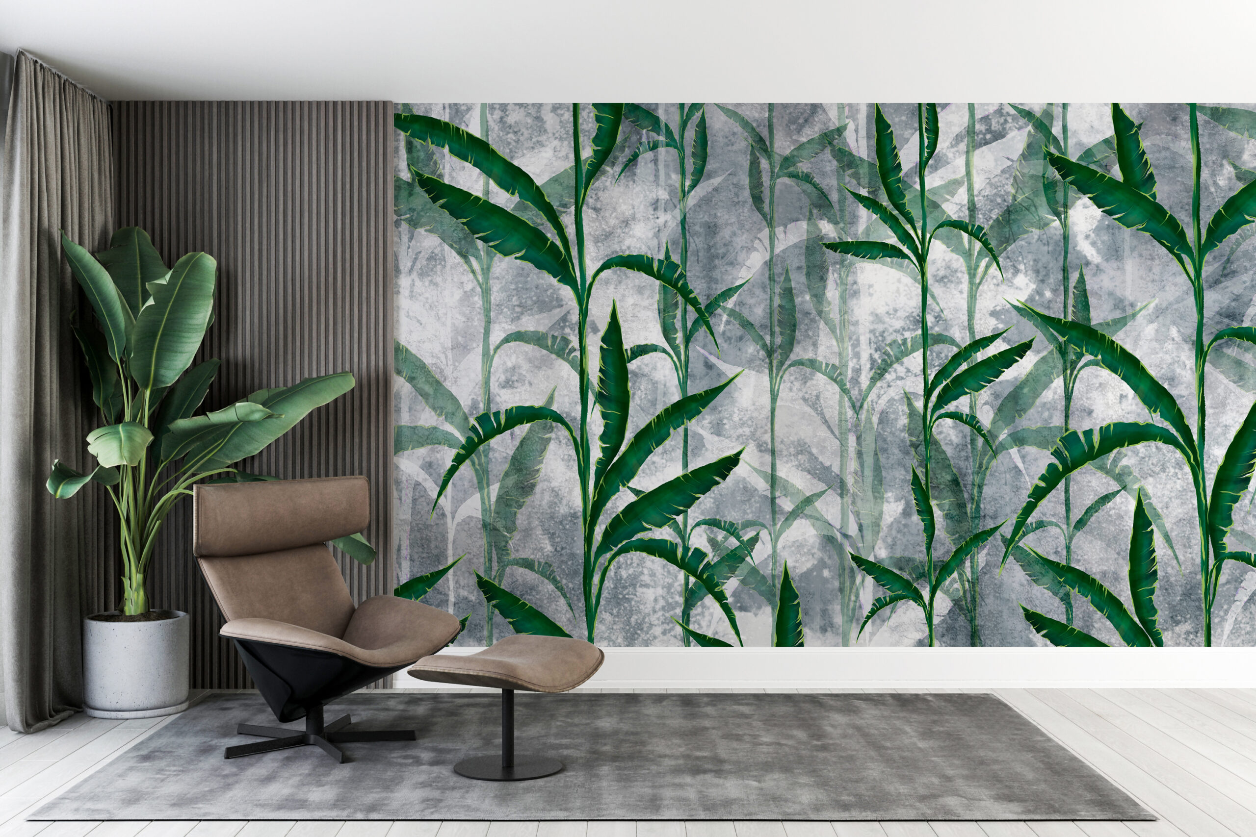 Väggmålning Gröna stjälkar