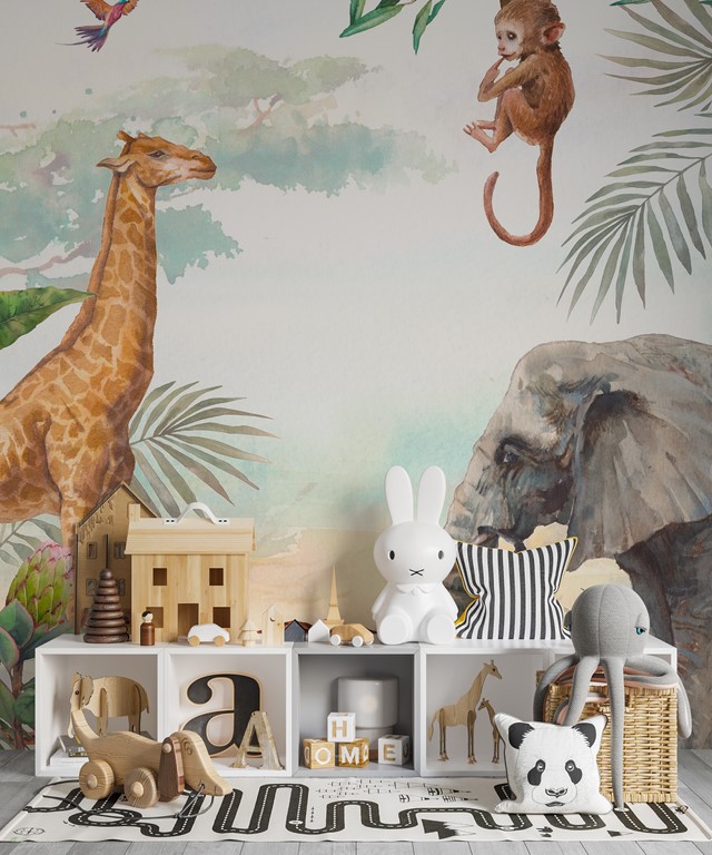 Väggmålning Afrikanska djur