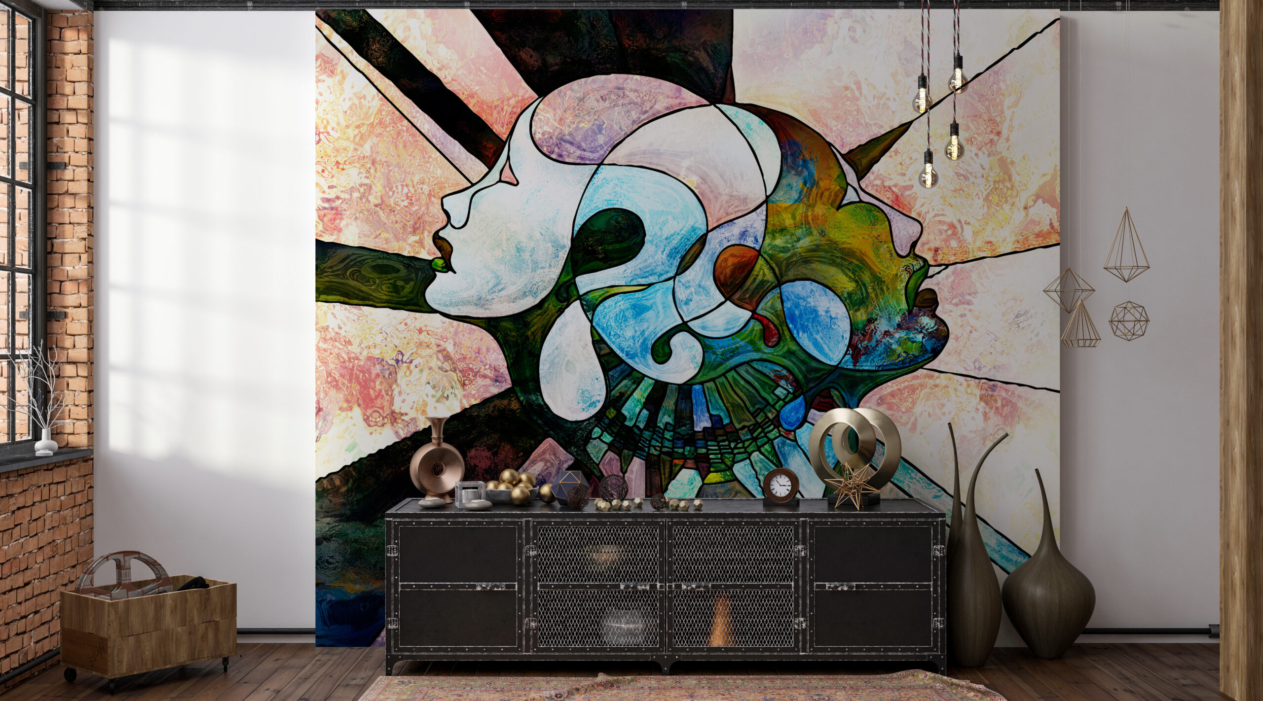 Väggmålning Pop Abstraktion